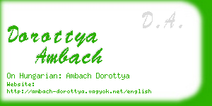 dorottya ambach business card